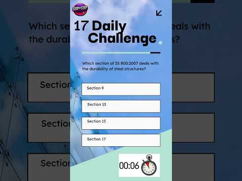 Quiz-17. Can You Answer This IS800 #steelstructure  #quiz ? #shorts #ytshorts #yotubeshorts