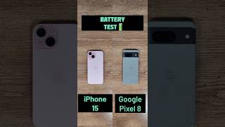iPhone 15 vs Google Pixel 8 Battery Drain Test #iphone15 #googlepixel8 #batterydrain #tech #shorts