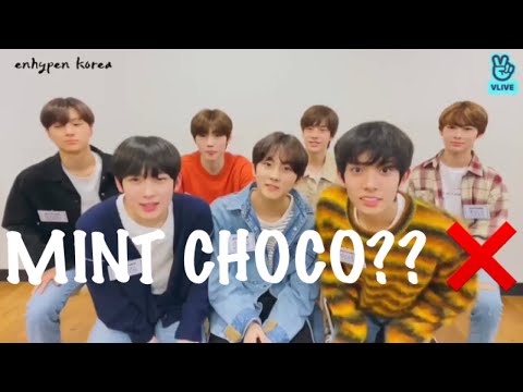 HEESEUNG doesn’t like Mint Choco (Bighit artist love/hate mint choco) -ENHYPEN first VLIVE