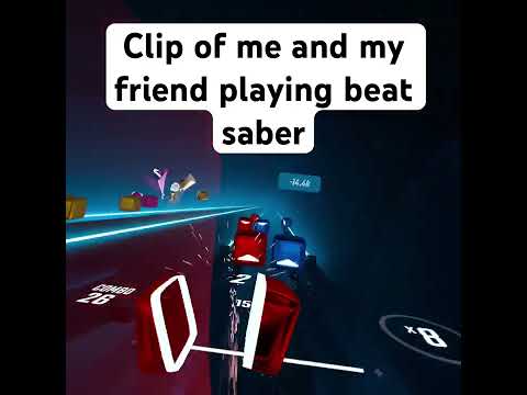 Me and my friend playing beat saber #vr #vrheadsets #gaming #beatsaber