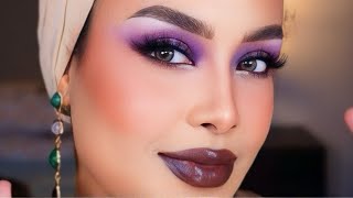 Easy Eyeshadow Tutorial for Hooded Eyes | Purple Soft Glam Makeup Tutorial for Summer Step by Step
