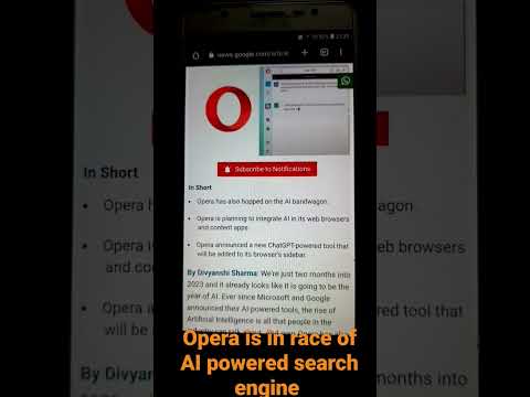 Opera is in race with Google Bard and Microsoft Bing AI Based Search Engine | Implemented ChatGPT