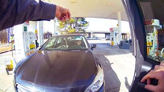 Woman Turns Gas Station Into a Battlefield