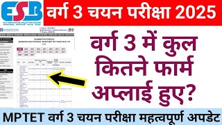 वर्ग 3 में कुल इतने अभ्यार्थियों ने फार्म भर चुके? Mptet varg 3 new exam date #mptetvarg3vacancy #mp