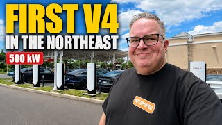 Tesla’s New 500kW V4 Supercharger Is Here | Pennsylvania First Look