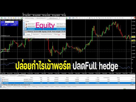 ปล่อยกำไรเข้าพอร์ต ปลดFull hedge  #ง่ายนิดเดียวอีพัน
