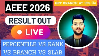 AEEE 2026 Live Result Announced | Percentile Vs Rank Vs Branch | Ask Live Anything #Aeee2026 #result