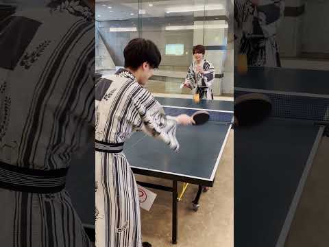 「しゃもじで卓球をやらせてみたらw」