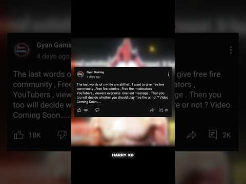 Is Gyan gaming quiet free fire community #freefire #gyangaming #raistar #ffshorts