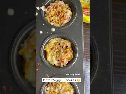 Pizza Maggi Cupcakes |Maggi Recipes |Maggi cupcake |Cheese Maggi #shorts #maggi #recipe #cheese