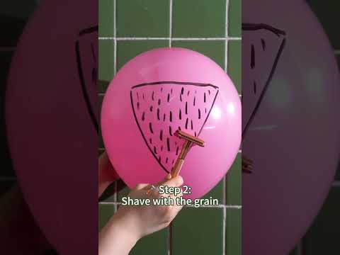 🎈 Bikini Shaving Demo… on a Balloon?!Yup, we did it.  #zomchi #shaving
