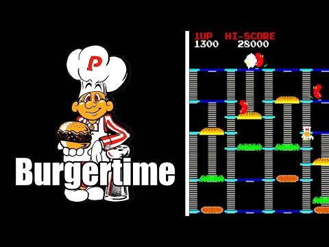 Burger Time 1982 - Retro / Classic Arcade Gameplay