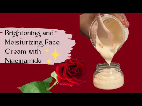 DIY Roses Cream | Brightening & Moisturizing Face Cream with Niacinamide, Almond Oil & Shea Butter