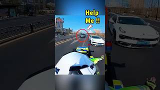 Police Motorcycle Escort Rushes Eye Injury Patient Through Midday Traffic #police #cops #shorts