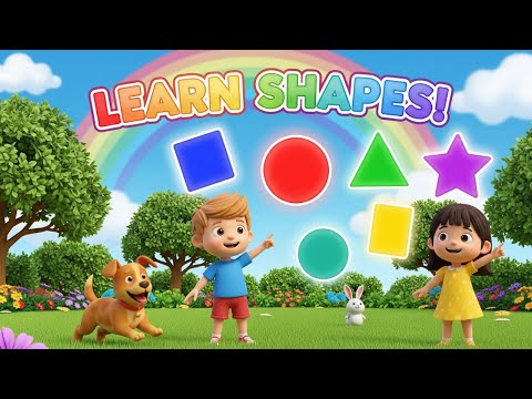 Learn Shapes with Fun Poem for Kids | Circle, Square, Triangle, Rectangle & Star Song