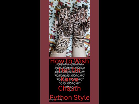 Karva Chauth in Coders Style #shorts #shortsvideo #python #karvachauth  #pythonprojects #coding