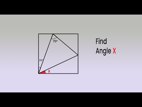 Find Angle X. | An unexpected solution.