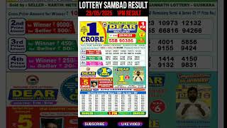 Nagaland State Dear Lottery Sambad Result  Morning 1PM Result 29.05.2025