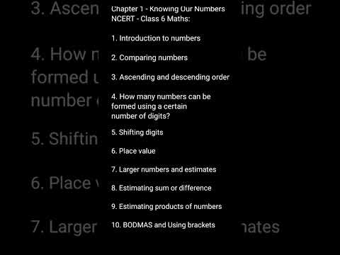 Are you ready for chapter 1- maths class 6- NCERT - Knowing our Numbers