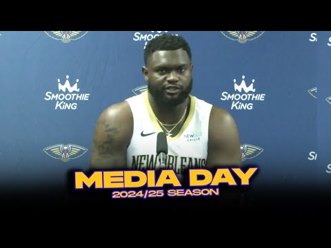 Zion Williamson On His High Level Condition, Dejounte Murray, Desire To Win | 2024 Media Day