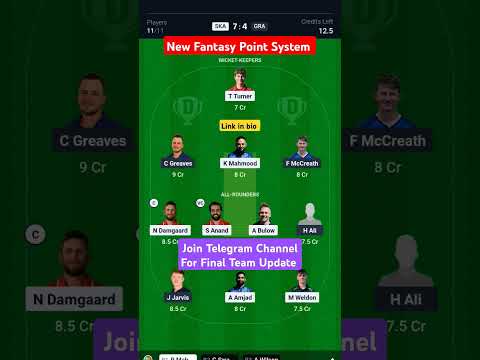 SKA vs GRA , SKA vs GRA Prediction, Skanderborg vs Grange 7TH EUROPEAN T10 Cricket League Group C
