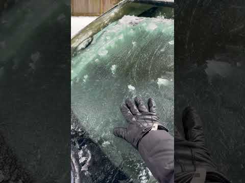 ❄️ice on windshield hack! #automobile #bmw #diy  #howto #car #ice #winter #funny