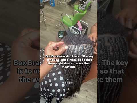 - Box Braids on short hair -