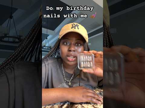 Birthday nail 💅🏾 #shorts #nails #naildesign #birthday #christiangirl #pressonnails