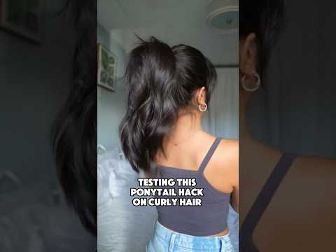 Straight Hair Ponytail Hack on Curly Hair @mariaaiellohair  #ponytailhack #curlyhairstyles #3chair