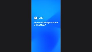 How to add Polygon network to MetaMask?