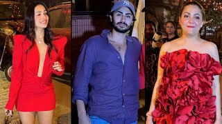 Malaika Arora And Son Arhaan Khan, Amrita Arora Spotted At Bandra For Christmas Celebration