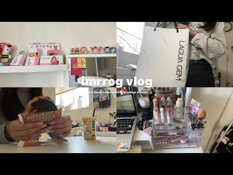 VLOG:春休みに入った大学生の日常୨୧˖*🗓️💕🆙毎日充実してる日々.（ガチャガチャ、カフェ巡り、ディズニー、購入品紹介）➕Night routine🏡🌙⭐️