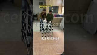 Curved Magnetic backdrop Manufacturer | Magnetic backdrop stand for exhibitions | backdrop stand