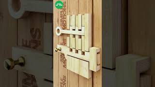 Antique wooden lock for gates
