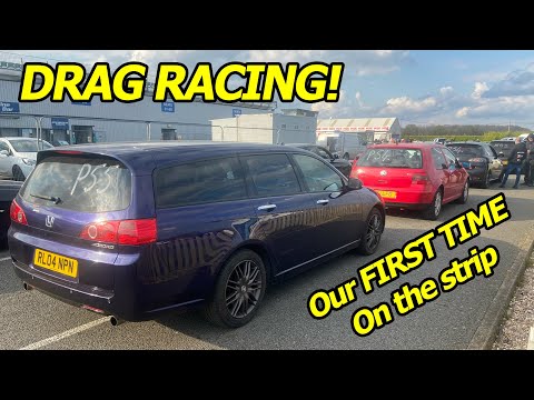 Our FIRST TIME at the Drag Strip! (Honda Accord K24 vs 1.9TDI Golf!)
