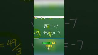 Solving Radical Equations - Check Your Solutions! #math #maths #algebra #shorts
