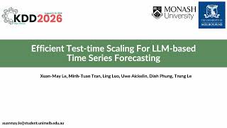 KDD 2026 - Efficient Test-Time Scaling for LLM-based Time Series Forecasting