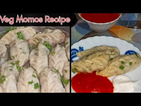 Veg Momos Recipe |मोमोज की लाल तीखी चटनी  भी सीखं |मोमोज रेसिपी