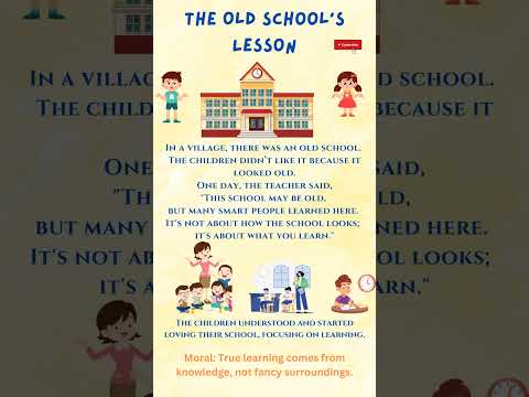 Short moral story | Old School's lesson | bedtime story | kids story #shorts #story