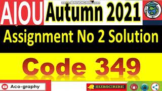 ⏩ AIOU Code 349 Solved Assignment No.2 Autumn 2021 || PLANT PROTECTION || Level: FA/ I.Com