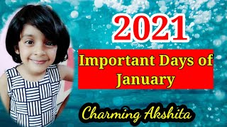 Important Days in January 2021 | Important Days Trick | Static Current Affairs 2021