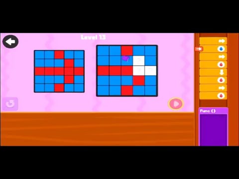 Paint the squares | Debugging | level 1 to 15 by Kidlo Coding