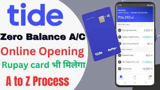 Tide Business account App Launched | Tide zero balance account | tide business app kya hai | tide
