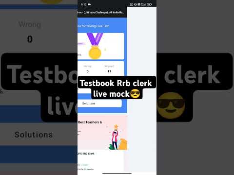 Testbook Rrb clerk live mock test 🙇‍♀️||share you score||📝🥰✍️👩‍💻 #rrbs #ibpsclerk #sbiclerk
