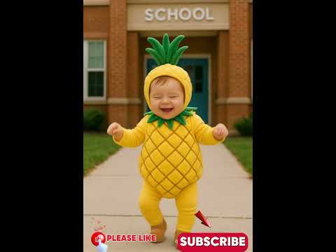Cutest Baby Ever Dancing Chiki Toonz in a Pineapple Costume 🍍💃 #toocute #cutebaby  #trending
