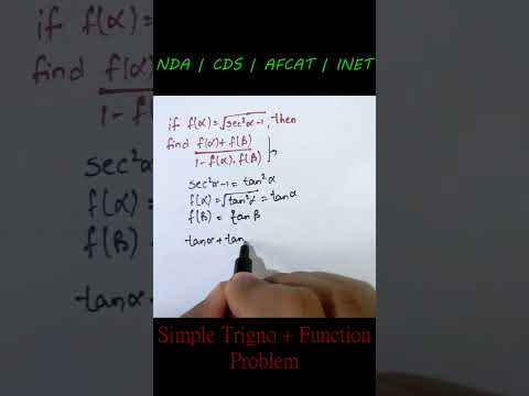 Nice Trigonometry +Functions | Simple Approcah | NDA | CDS | AFCAT