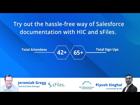 Webinar: Try out the hassle-free way of Salesforce documentation with HIC and sFiles.