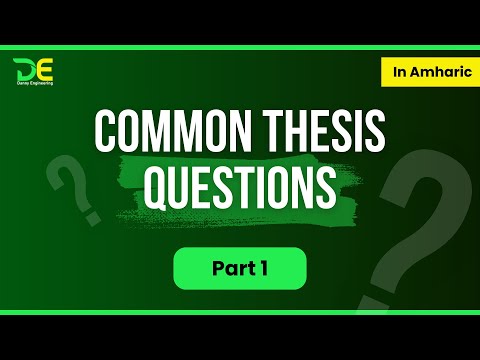 15 Common Structural Design Thesis Questions
