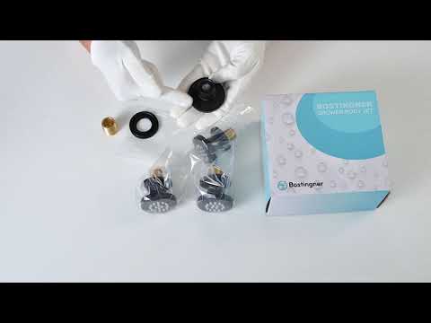 Bostingner Round Shower Body Jets Matte Black 4pcs Unboxing & Review