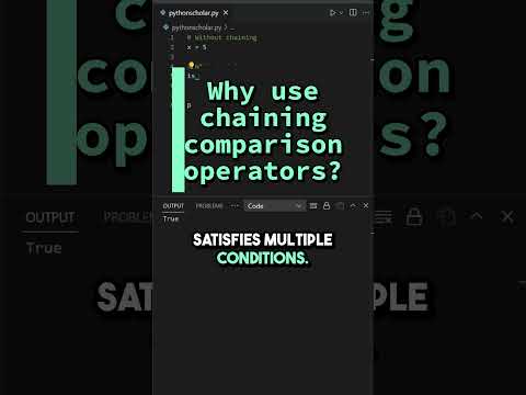 Chaining Comparison Operators in Python  #python #pythonprogramming #coding